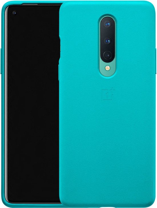 OnePlus 8 Hoesje Bumper Case Sandstone Cyaan