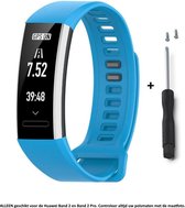 Blauw siliconen bandje voor de Huawei Band 2 en Huawei Band 2 Pro - horlogeband - polsband - strap - siliconen - rubber