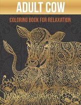 Adult cow coloring book for relaxation