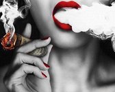 Lienz® Diamond Painting volwassenen 40x50cm – Rond – Lady Smoking – Pakket Volwassenen