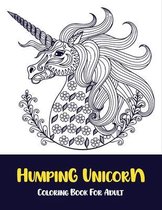Humping unicorn coloring book for adult