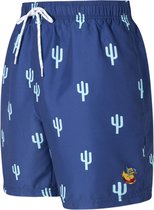 Leukezwembroeken.nl - Cactus zwembroek blauw - heren zwembroek