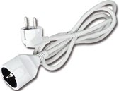 Verlengsnoer - Aigi Gamon - 3680W - 1 Stopcontact - 3 Meter - Wit | Nederland - BES LED