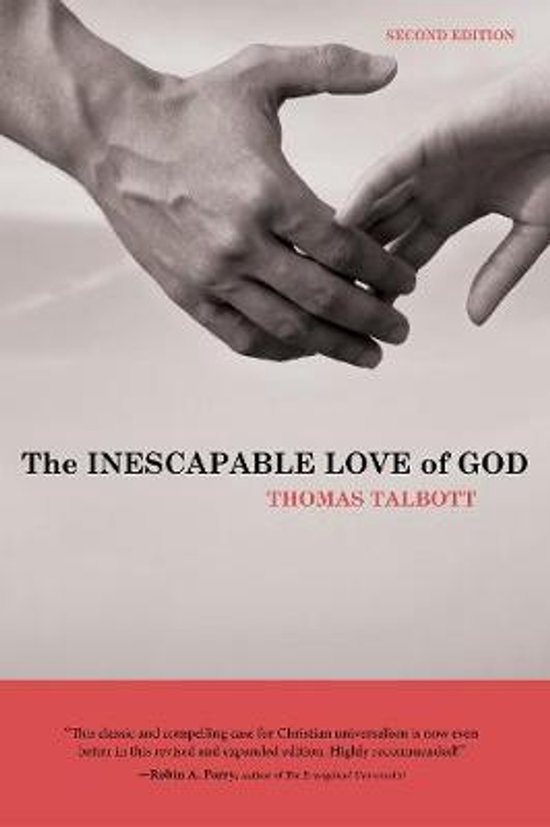 Boek 'The Inescapable Love of God', tweede editie, met twee handen die elkaar vastpakken.