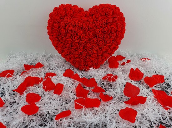Romantische Valentijn Rozenblaadjes Rood 500 Stuks Stof Blaadjes Kunst  Rozen | bol.com