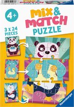 Ravensburger Mix & Match puzzel Rockende dieren  - 3 x 24 stukjes - kinderpuzzel