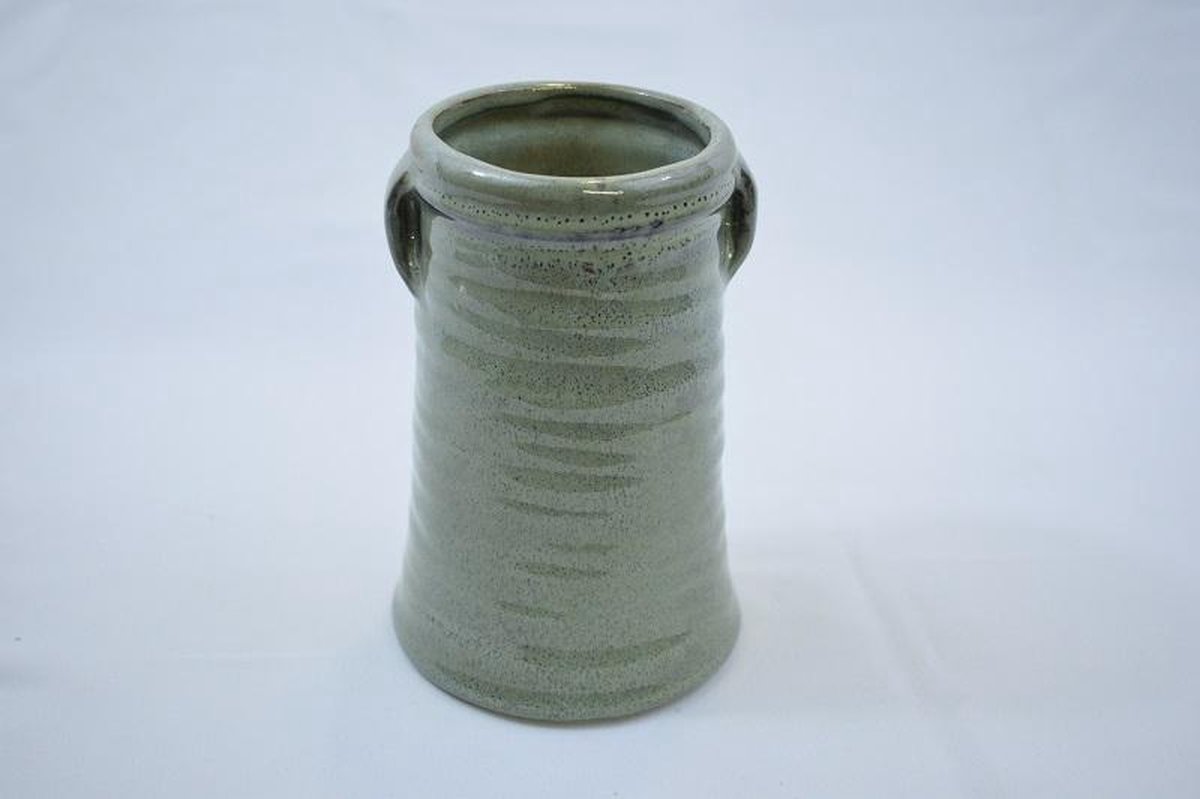 Verenigen cement staan Brynxz vaas: groen, hoogglans, waterproof: Ø 10 cm x 15 cm: aardewerk -  Winkelen.nl