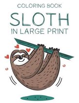 Coloring Book Sloth In Large Print