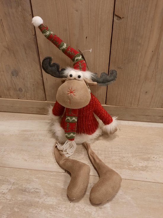 Kerst Eland Bungelbenen Zittend House of Seasons bol