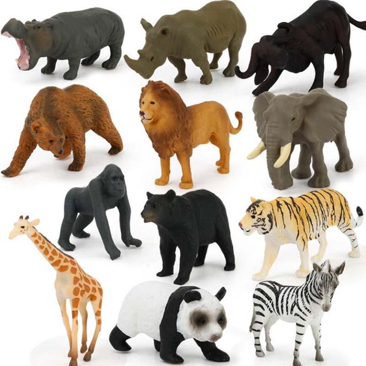 Dieren speelfiguren set 12 verschillende dieren
