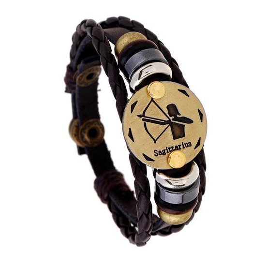 Bracelet cuir signe du zodiaque Sagittaire 4069