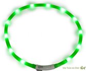 LED Honden/Katten Halsband - Groen - 20-50 cm - USB oplaadbaar