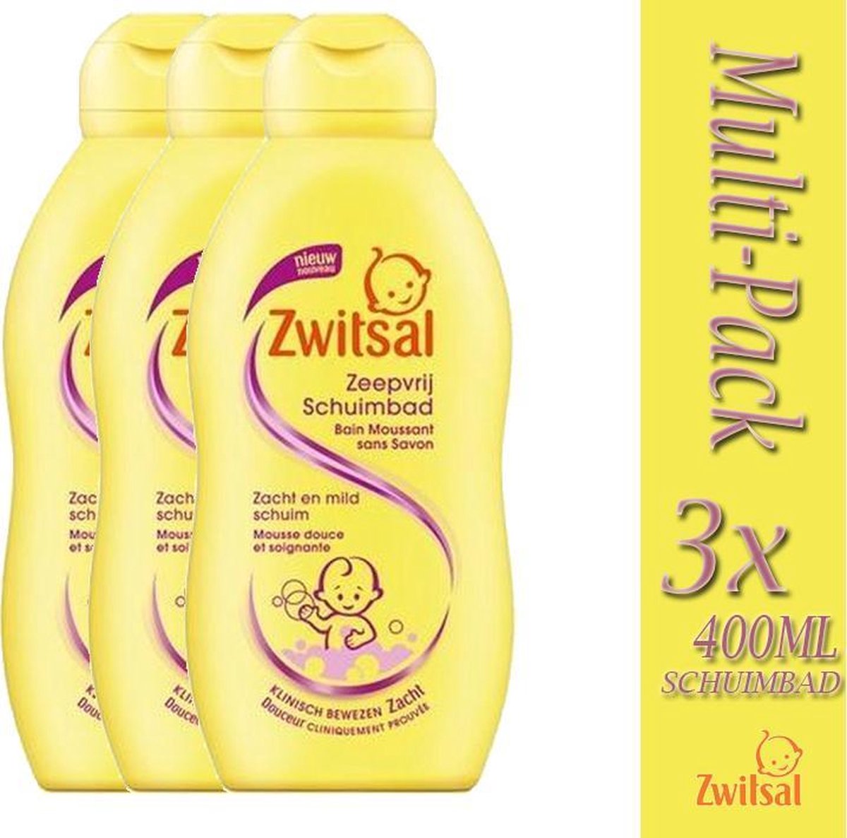 Goedkoopste ZWITSAL Schuimbad Zeepvrij - Houdt De Huid Zacht & Beschermt Tegen Uitdrogen - 3x 400ml