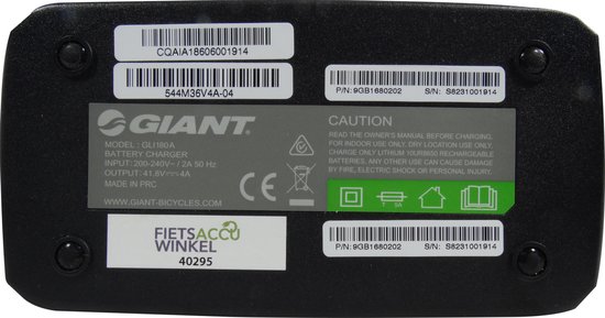 Giant G-System Li-Ion - Elektrische fietsoplader - 36V - 4A - 3pins (544M36V4A-10V) van Giant — afbeelding 5