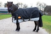 G- Horse | Couverture Plein air pluie / hiver | 100 grammes | 105 cm | Noir / gris