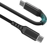 USB C kabel - C naar C - USB 3.1 - Extra buigbaar - Zwart - 1 meter - Allteq