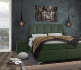 Boxspring Florence - Inclusief 7-zones pocketveringmatras - Donkergroen - 180x200 cm