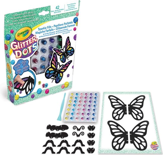 Crayola Glitter Dots - Mozaïeken Vlinders - Crayola