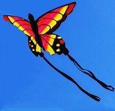Apeirom Vlieger Red Yellow Butterfly maat 0.70 meter breed en 1.30 meter hoog. Feel the wind!