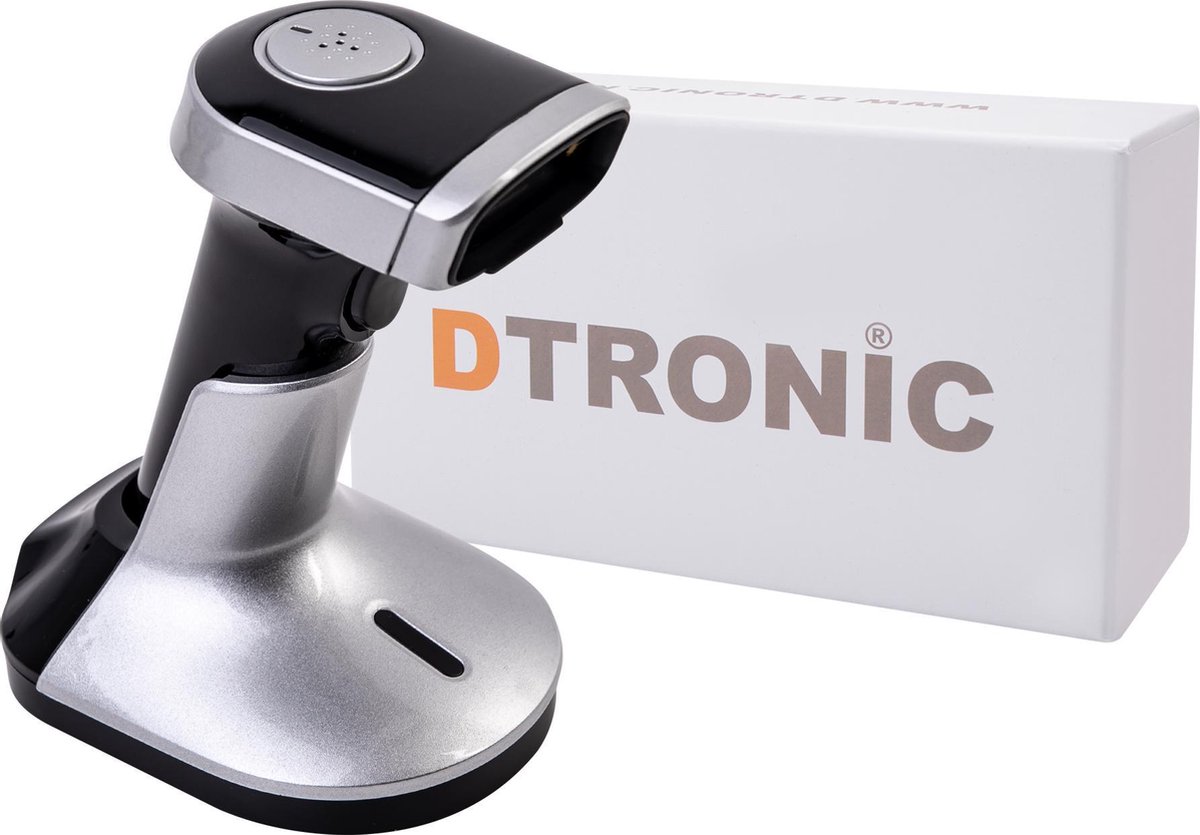 DTRONIC DT3452 draadloze barcodescanner – Bluetooth & USB – 1D/2D QR – 16 uur accuduur – Plug & Play