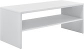 Salontafel - Met 1 plank - Spaanplaat - Wit - Afmeting (LxBxH) 100 x 40 x 40 cm