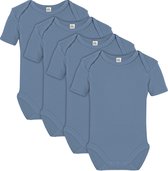 TOSKE 4-pak baby rompers - Korte mouw - Babyblauw - Maat 86/92