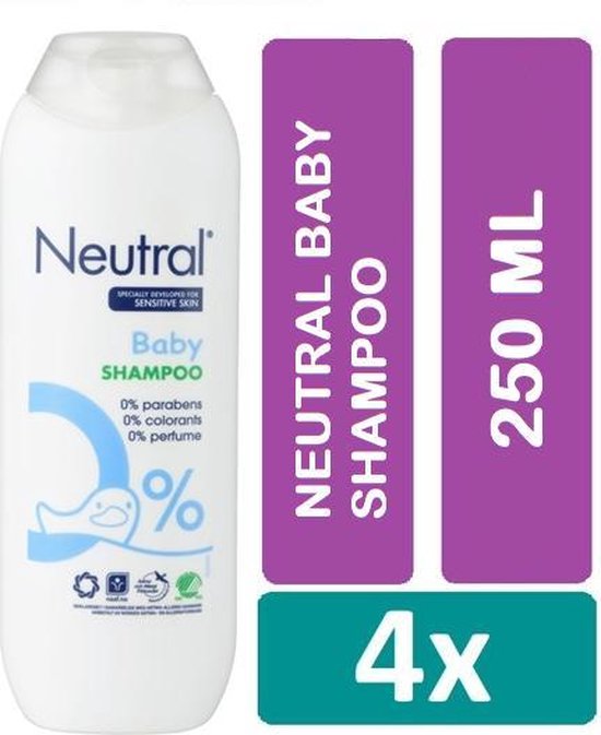 Neutral Baby Shampoo 4 x 250 ml Voordeelverpakking