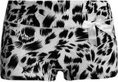 Dames boxershorts 3 pack Fine woman katoen met bamboe panterprint zwart M