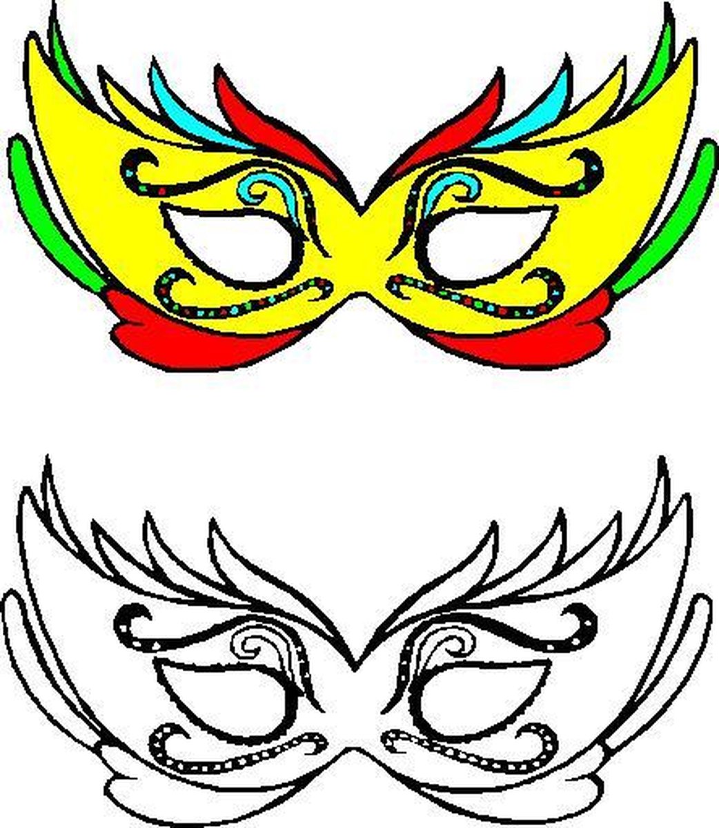 Carnaval raamsticker Sjiek kleur Middel