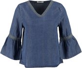 Signe nature lyocell denim blouse 3/4 mouw - Maat 36