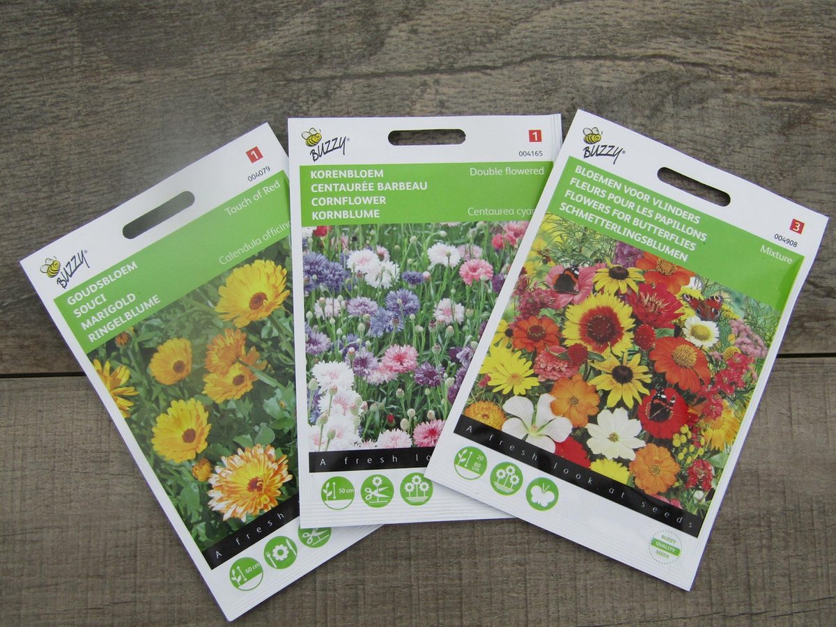 Buzzy Bloem Zaden - Goudsbloem en Bloemen voor Vlinders Goed samen te combineren