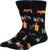 Boekenkast sokken - zwart - one size - unisex
