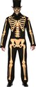 Fiestas Guirca Verkleedpak Skeleton Polyester Zwart/goud Mt L
