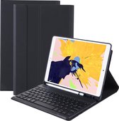 Hoes Geschikt voor iPad 10.2 2020 Hoes Toetsenbord Hoesje Keyboard Case Cover - Hoesje Geschikt voor iPad 8 Hoes Toetsenbord Case - Zwart