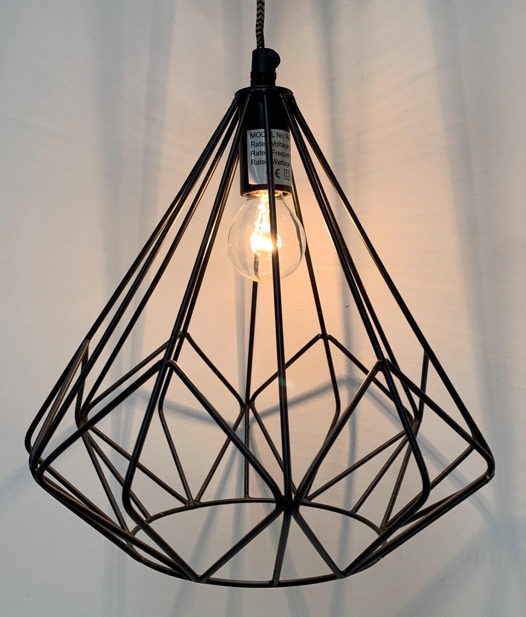 Hanglamp Grafisch Design Zwart hg 28 ø26cm