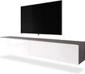 Maison’s Tv meubel – Tv Kast meubel – Tv meubel – Tv Meubels – Tv meubels Bodega – Wit – Led verlichting – Kane -  180x30x33