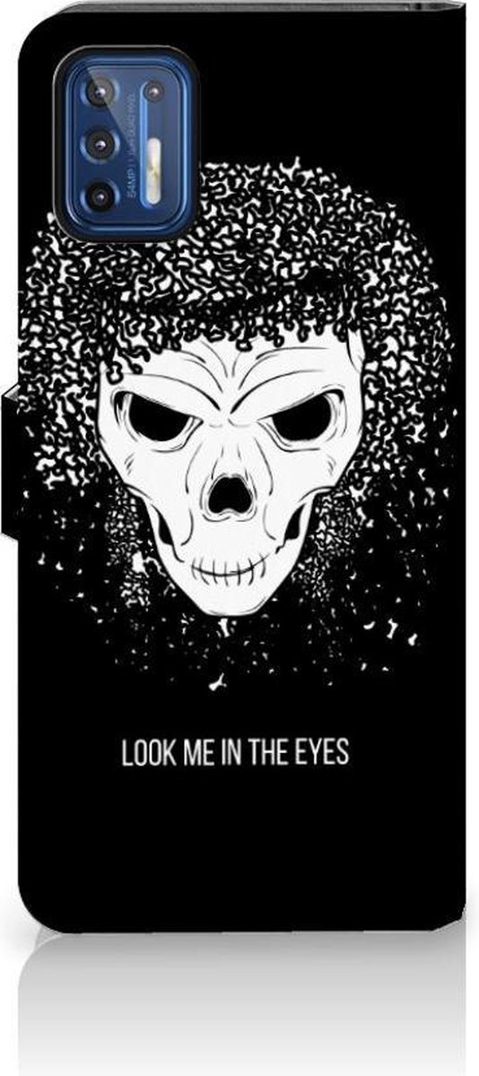 Telefoonhoesje met Naam Motorola Moto G9 Plus Skull Hair