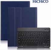 Samsung Galaxy Tab A 10.1” (2019) SM-T510/T515 Smart Keyboard Case Donker Blauw - Magnetically Detachable - Wireless Bluetooth Keyboard hoesje met toetsenbord en Pen -  HiCHiCO