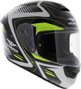 Vemar Motorhelm Hurricane Laser glans wit geel zwart S
