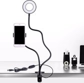 Mobiele Telefoonhouder met Selfie 3-Light 10 LED [ iPhone / Android] Wit