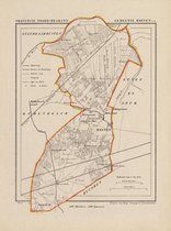 Historische kaart, plattegrond van gemeente Hoeven c.a. in Noord Brabant uit 1867 door Kuyper van Kaartcadeau.com
