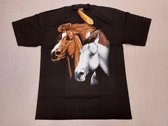 Rock Eagle Shirt: Bruin en Wit Paard (Large)