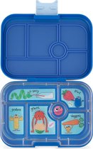Yumbox Original - lekvrije Bento box lunchbox - 6 vakken - True blue / Funny Monsters tray