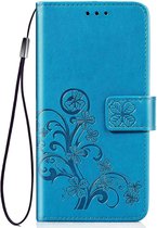 Samsung Galaxy S20 Bookcase - Blauw - Bloemen - Portemonnee hoesje