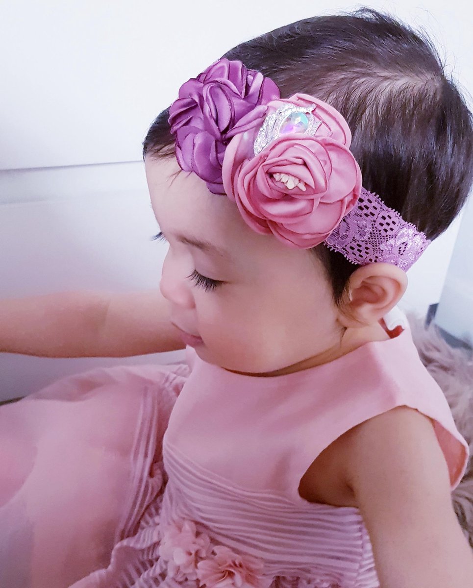 Poshy Petals Elegante Bijoux Haarband Paars voor Meisjes/Baby's