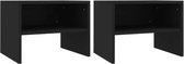 Nachtkastjes set van 2 - 2 stuks - zwart - Spaanplaat - Industrieel - nachtkastje - slaapkamer - L&B Luxurys