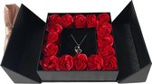 Love Box Black met Love Ketting - Valentijn - Valentijn Cadeautje Voor Haar - Valentijnsdag - Valentijn Cadeautje Vrouw