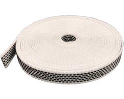 Selve bandopwinder optrekband 14 mm Rol 5 meter- kleur: zwart/wit