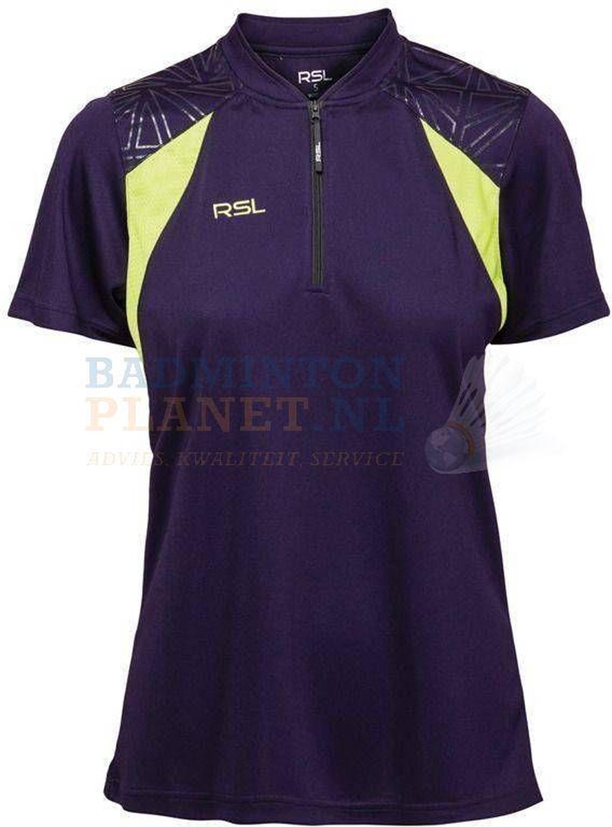 RSL T-shirt Badminton Tennis Paars/Geel Dames maat XS