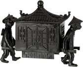 J-Line Apen Met Oosterse Tempel Poly Zwart